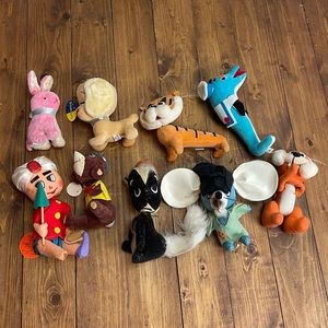 Lot of 9 small vintage 1960s stuffed animals - dream pets, kamar, forsum, jestia